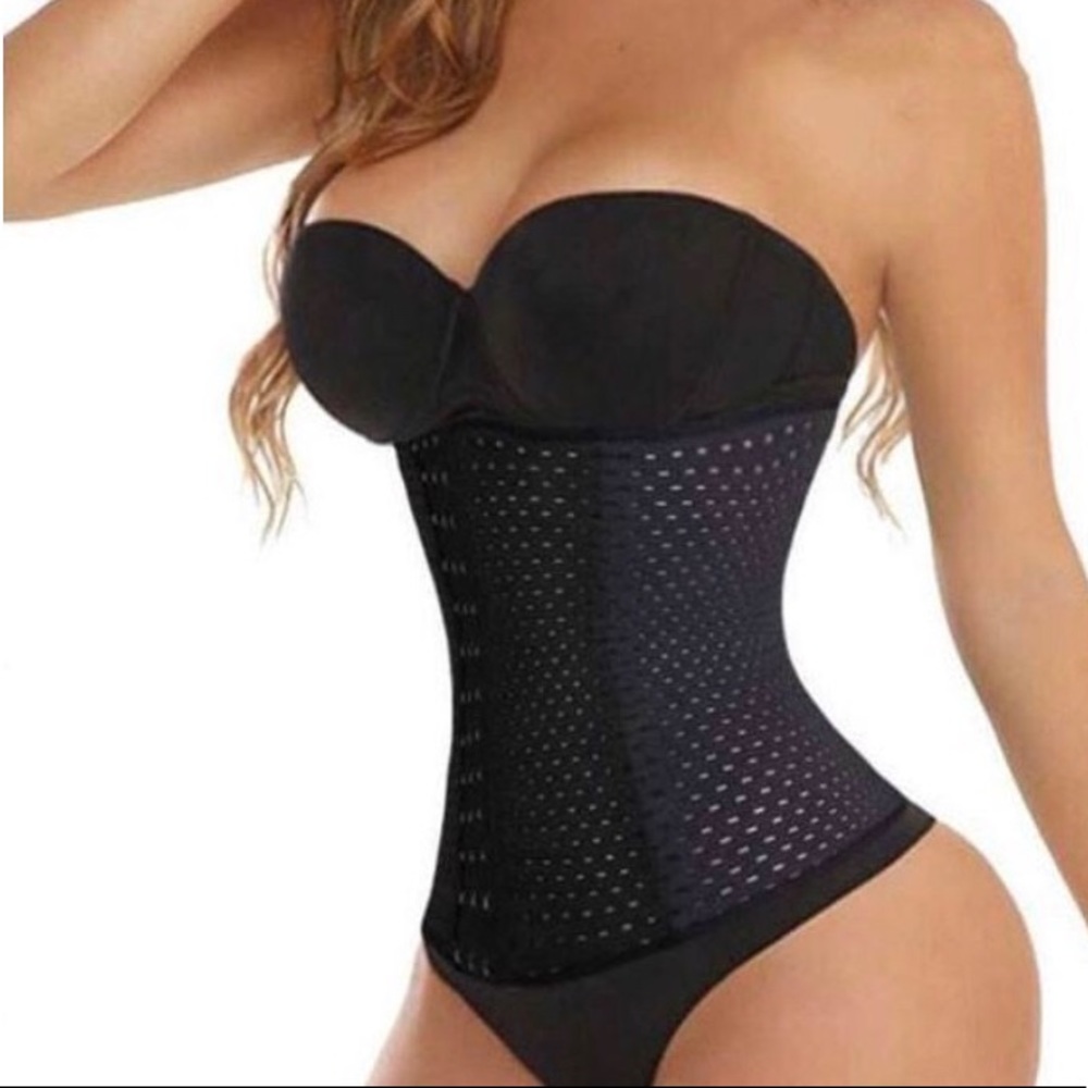 Waist Trainer/ corset and bones for support.
